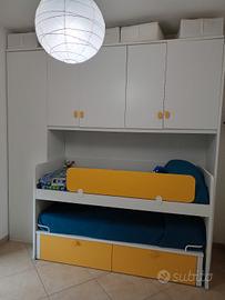 Cameretta a ponte con letto estraibile 