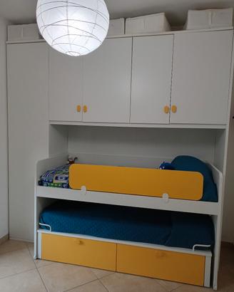 Cameretta a ponte con letto estraibile 