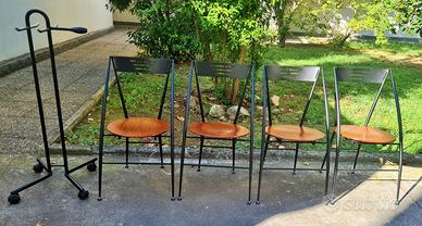 Set N°4  sedie pieghevole  Calligaris    anni '80