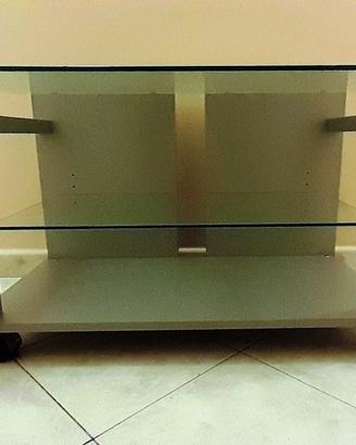 Mobile porta TV e stereo su rotelle