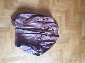 Giubbino Pelle marrone Vintage 80