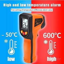 Termometro digitale laser -50 600 gradi per forno