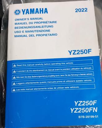 Manuale Yamaha YZ250 F 2022