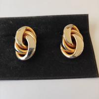 Orecchini Vintage Oro e Argento  a Nodi Intrecciat