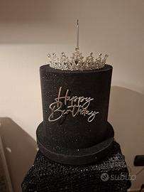 torta finta queen glitter