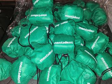 69 pezzi borsa shopper sacchetto Mentadente gadget