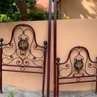 Letto singolo in ferro battuto