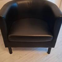 Poltrona similpelle nera