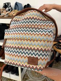 Zaino Missoni ZigZag tessuto in pelle