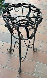 Porta vaso in ferro battuto vintage