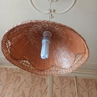 Lampadario di bambù 