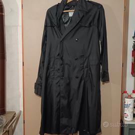 Trench Impermeabile Nero Vintage
