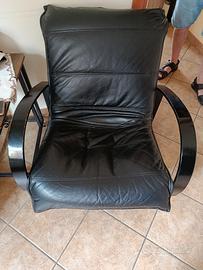 poltrone in pelle  nere