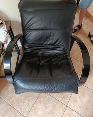 poltrone in pelle  nere