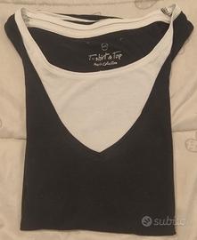 Maglia bianca e nera