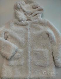 Cappottino peloso panna H&M 6/7 anni – stile Teddy
