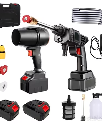Idropulitrice soffiatore kit 2 batterie + valigia