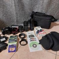 Fotocamera reflex Canon 500D obiettivi e accessori