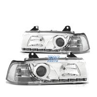 FARI BMW E36 90-99 LUCE DIURNA FONDO CROMATO