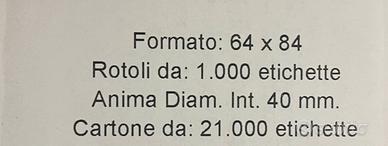 Rotoli etichette termiche