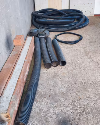 tubo tubi corrugato + 6 giunte