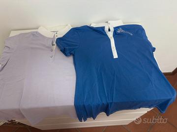 Due Magliette Gara Equitazione Usate TG 44
