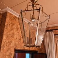 Lampadario esagonale in cristallo