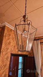 Lampadario esagonale in cristallo