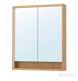 Mobile specchio/illuminazione integrata rovere