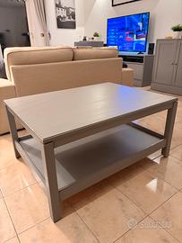 TAVOLO BASSO IN PINO MASSICCIO GRIGIO IKEA HAVSTA