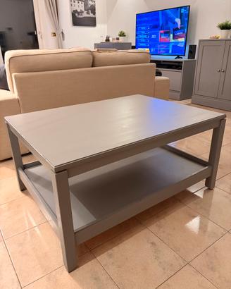 TAVOLO BASSO IN PINO MASSICCIO GRIGIO IKEA HAVSTA