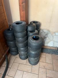 cerchi e gomme kart 60cc/125 + ricambi