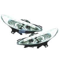 FARI PEUGEOT 207 06-12 LUCE DIURNA A LED FONDO CRO