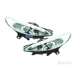 FARI PEUGEOT 207 06-12 LUCE DIURNA A LED FONDO CRO