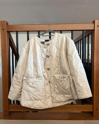 Giacca trapuntata over crema / beige – stile minim