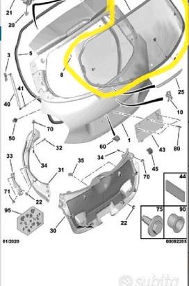 Lunotto posteriore peugeot 208 9673097680 nuovo