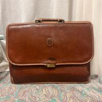 Valigetta vintage 24 ore marrone in cuoio