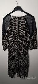 vestito donna con inserti in pizzo nero taglia 44 