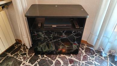 Mobile porta TV nero con ruote