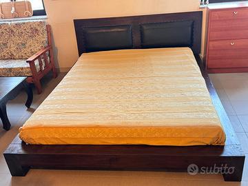 LETTO MATRIMONIALE ZEN IN TEAK