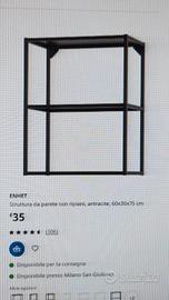 Enhet struttura da parete con ripiani, antracite, 