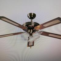 Ventilatore a pale in legno con luci