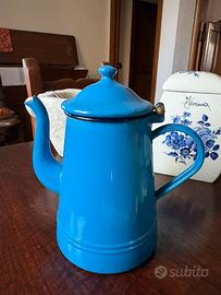 Caffettiera/teiera vintage in metallo smaltato