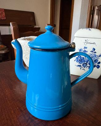 Caffettiera/teiera vintage in metallo smaltato
