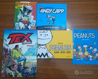 Tex, Topolino, Peanuts, Andy Capp
