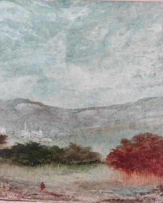 dipinto su tela cartonato di E. Leonardi