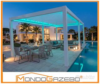 Pergola bioclimatica professionale 3x4 motore led