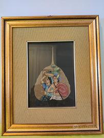 Dipinto indiano su foglia