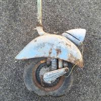 Ape Faro Basso Forcella Completa /Parafango/ Faro.