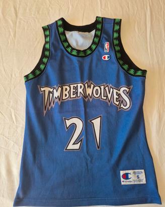 Canotta originale NBA Minnesota Timb. K. Garnet 21